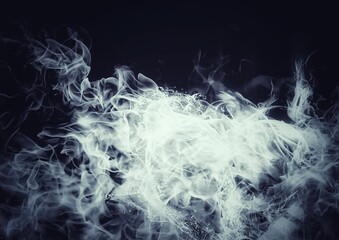 Abstract background of smoke billowing in the dark