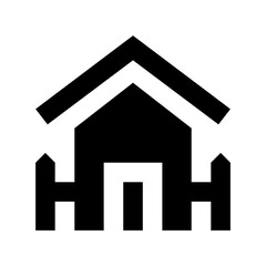 Farmhouse Flat Vector Icon