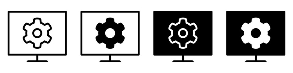 Setup icon vector set. Settings illustration sign collection. customization symbol.
