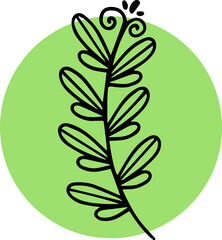 Insta Story Highlight Cover Icon. Highlight Story Natural. Hand Drawn Floral Logo. Botanical Floral Illustrations.