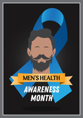 Prostate cancer awareness month vector illustration