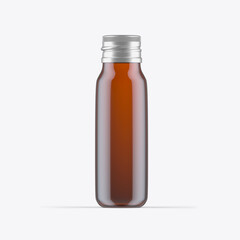 Amber Cosmetic Bottle Mockup. 3D render