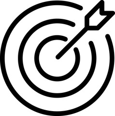 Goal, target Line Icon