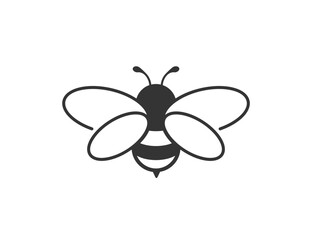 bee icon on white background