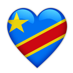 Congo Flag Love Symbol