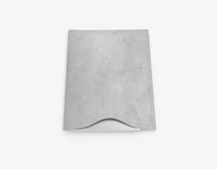 Laptop Leather Case Mockup. 3D render