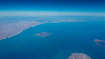 Fototapeta na wymiar aerial view of island