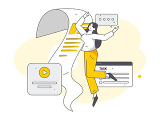 Campus recruitment character flat vector concept operation illustration	