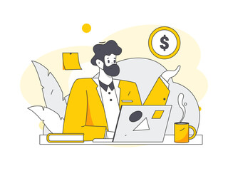 Campus recruitment character flat vector concept operation illustration	