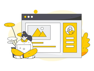 Campus recruitment character flat vector concept operation illustration	