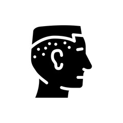 flat top hairstyle male glyph icon vector. flat top hairstyle male sign. isolated symbol illustration