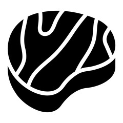 sirloin steak glyph icon
