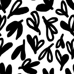 Seamless hand draw geometric pattern, brush effects, modern pattern.