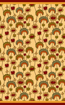 Pen Kalamkari Natural colors Saree Fabric Design 