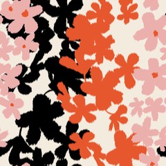 Seamless flowers pattern, floral design, textile print.