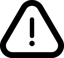 Warning, caution triangle icon. Danger