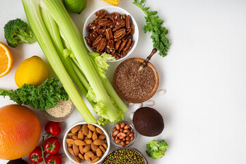 Food cooking concept background vegetables and copy space