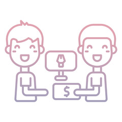 graphic designer and customer