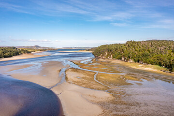 Aerial view of the Ards Forest Park in County Donegal, Ireland