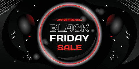 Black friday sale promo banner template design