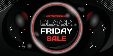 Obraz premium Black friday sale promo banner template design