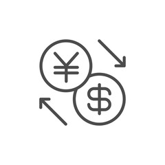 yen currency exchange icon symbol sign vector