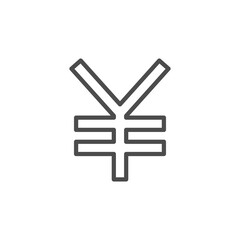 Obraz premium Yuan, yen sign. Flat design. Vector illustration. Japanese Yen coin icon on white background