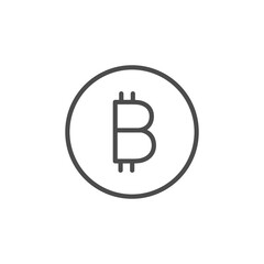 Bitcoin icon in flat style. Blockchain vector illustration on white isolated background. Cryptocurrency business concept. vector sign, payment symbol, coin logo. Crypto currency, virtual electronic.