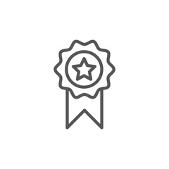 Winning award, prize, medal or badge flat icon for apps and websites