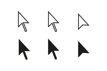 Cursor icon. Arrow pointer. Computer mouse cursor. Vector sign. Computer interface.