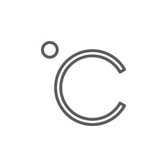 celcius degrees symbol design icon vector