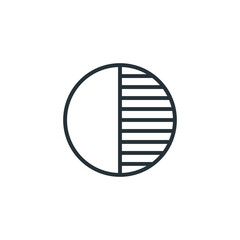 Fototapeta na wymiar Contrast outline icon isolated. Symbol, logo illustration for mobile concept and web design.