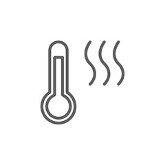 High Temperature Icon. Thermometer vector icon. Temprature symbol. Modern illustration for web and mobile apps design