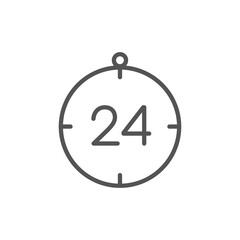 24 hours icon vector for web, computer and mobile app