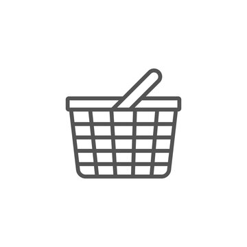 Shopping basket icon, Shopping Sign Online. Vector illustration. Basket flat vector icon. Buy flat vector icon. Market flat vector icon