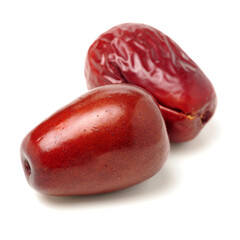 Fresh jujube on white background