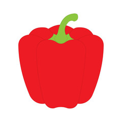 Red Bell Pepper (Capsicum annuum).	