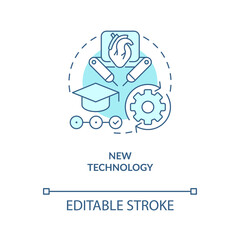Health innovations turquoise concept icon. Costly services. Smart healthcare abstract idea thin line illustration. Isolated outline drawing. Editable stroke. Arial, Myriad Pro-Bold fonts used