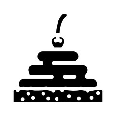 cream cheese milk product glyph icon vector. cream cheese milk product sign. isolated symbol illustration