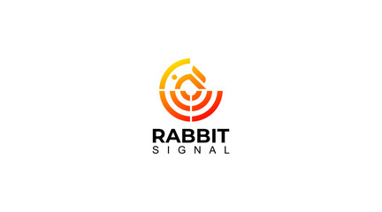 Rabit WiFi icon Logo Design Element and vector template
