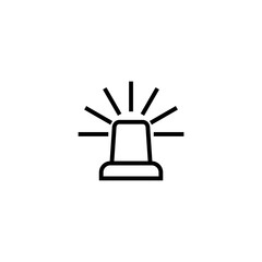 Alarm siren line icon.