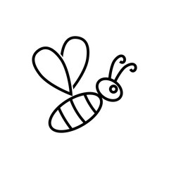 Bumble bee line icon