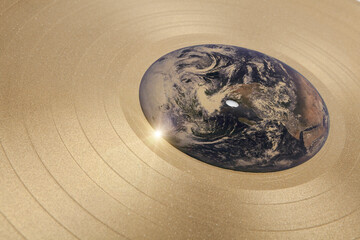 Vinyl record with recorded music