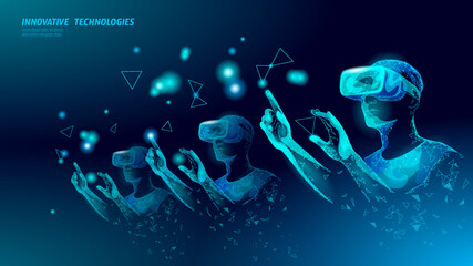 3D virtual reality helmet Metaverse concept. Augmented reality cyberspace internet web game online battle. Digital competition gaming cup. Neon light vector illustration