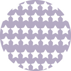 round illustration with cut out stars elements