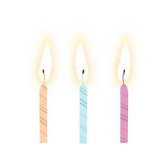 birthday candles isolated on white