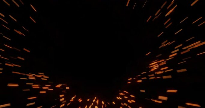 3d render of fire embers or bomb debris in explosion or blast.