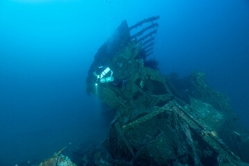 Sub con bibombola e stages sul relitto del Gazzella, corvetta della marina italiana affondata...