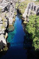 Silfra Spalte in island