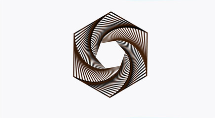 Black ,white and brown swirling radial pattren, abstract vector illustration.